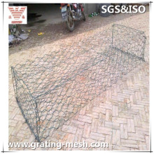 PVC Revestido Galvanizado Elétrico Gabion Mesh em tamanho 3 * 1 * 1m